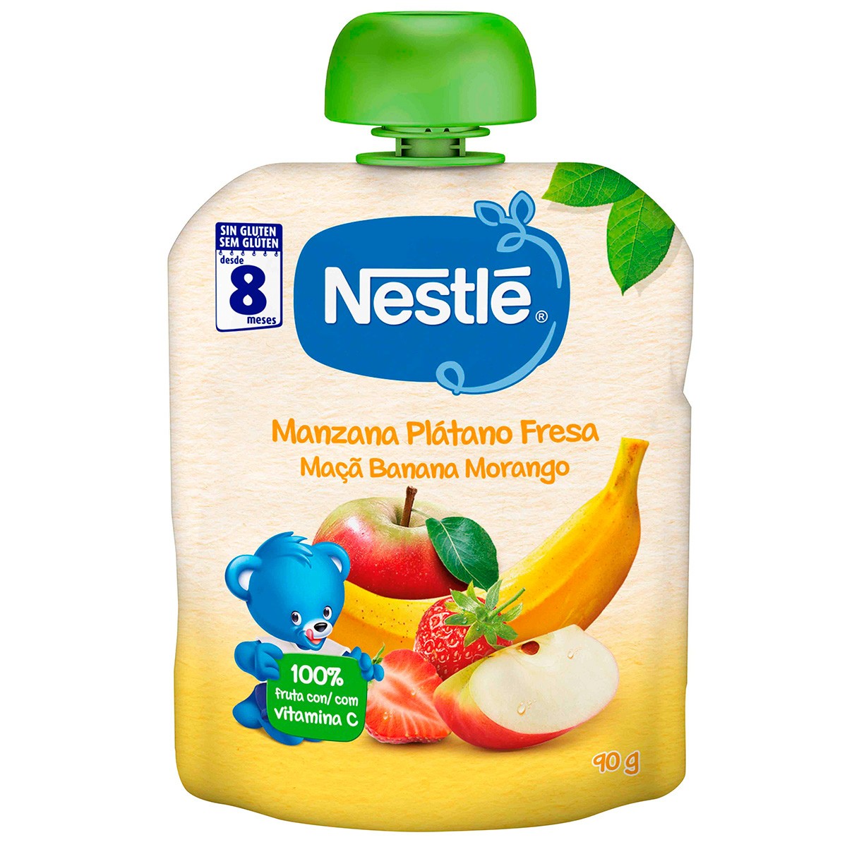 Nestlé Naturnes manzana platano y fresa 90g